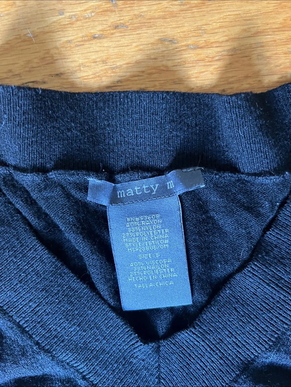 Matty M Women's Navy V-Neck Sweater